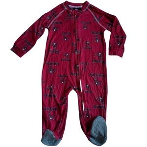 NFL Tampa Bay Buccaneers Red Kids One Piece Footies PJs Baby size